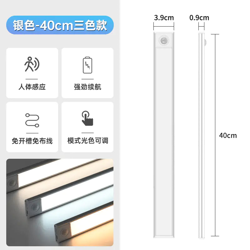 Motion Sensor Cabinet Lights - Ultra-Thin LED USB Rechargeable