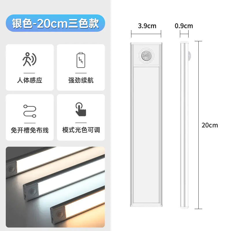 Motion Sensor Cabinet Lights - Ultra-Thin LED USB Rechargeable