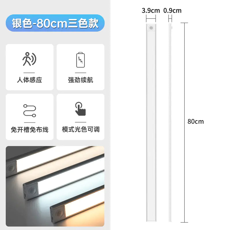 Motion Sensor Cabinet Lights - Ultra-Thin LED USB Rechargeable