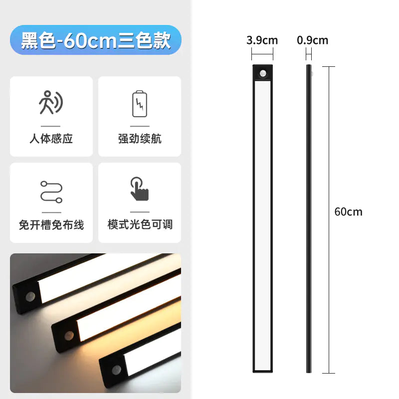 Motion Sensor Cabinet Lights - Ultra-Thin LED USB Rechargeable