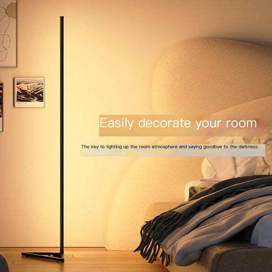 RGB Floor Lamp with Bluetooth & Remote - Color Changing LED Corner Lamp