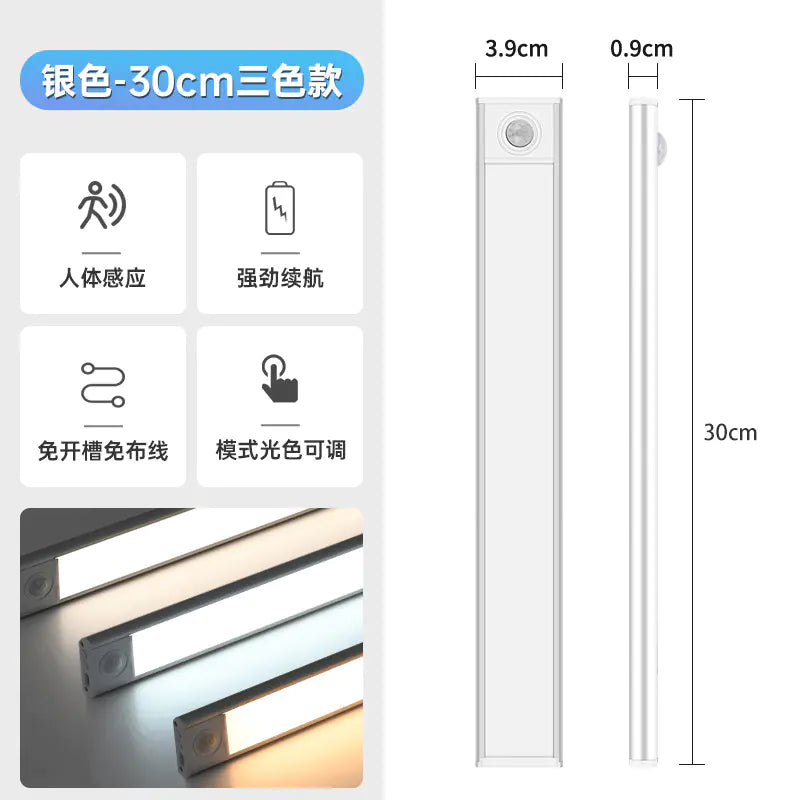 Motion Sensor Cabinet Lights - Ultra-Thin LED USB Rechargeable